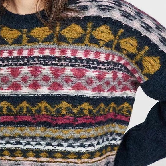 NWT Jason Wu Merino Wool Fair Isle Sweater Pullover - Picture 5 of 8